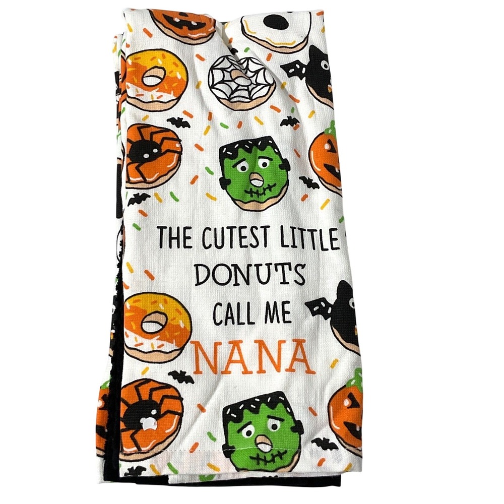 Deborah Connolly Halloween Nana Kitchen Towel Cutest Little Donuts New